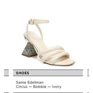 Sam Edelman Circus Bobbie - Ivory Heeled Sandals Size 37